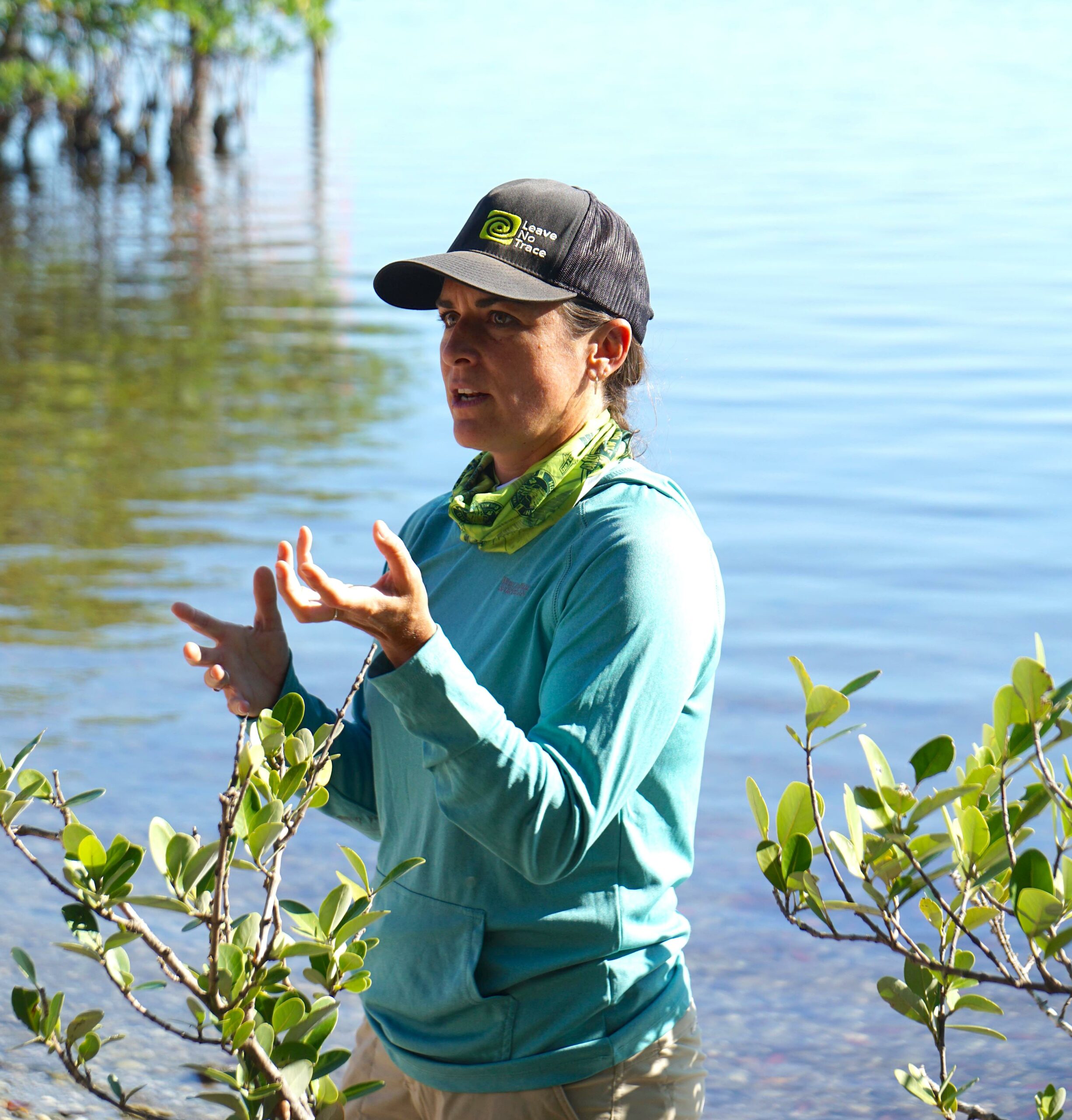 Martin County's Emily Dark leads an ecology tour.
